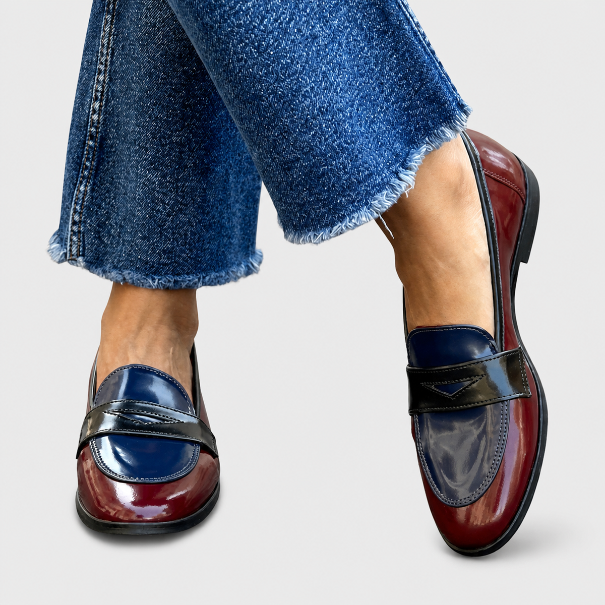 Handmade Contrast Loafers