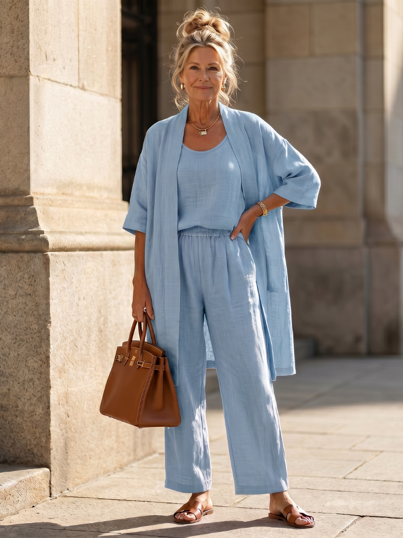 Rosalind | Three Piece Relaxed Top & Pant Set