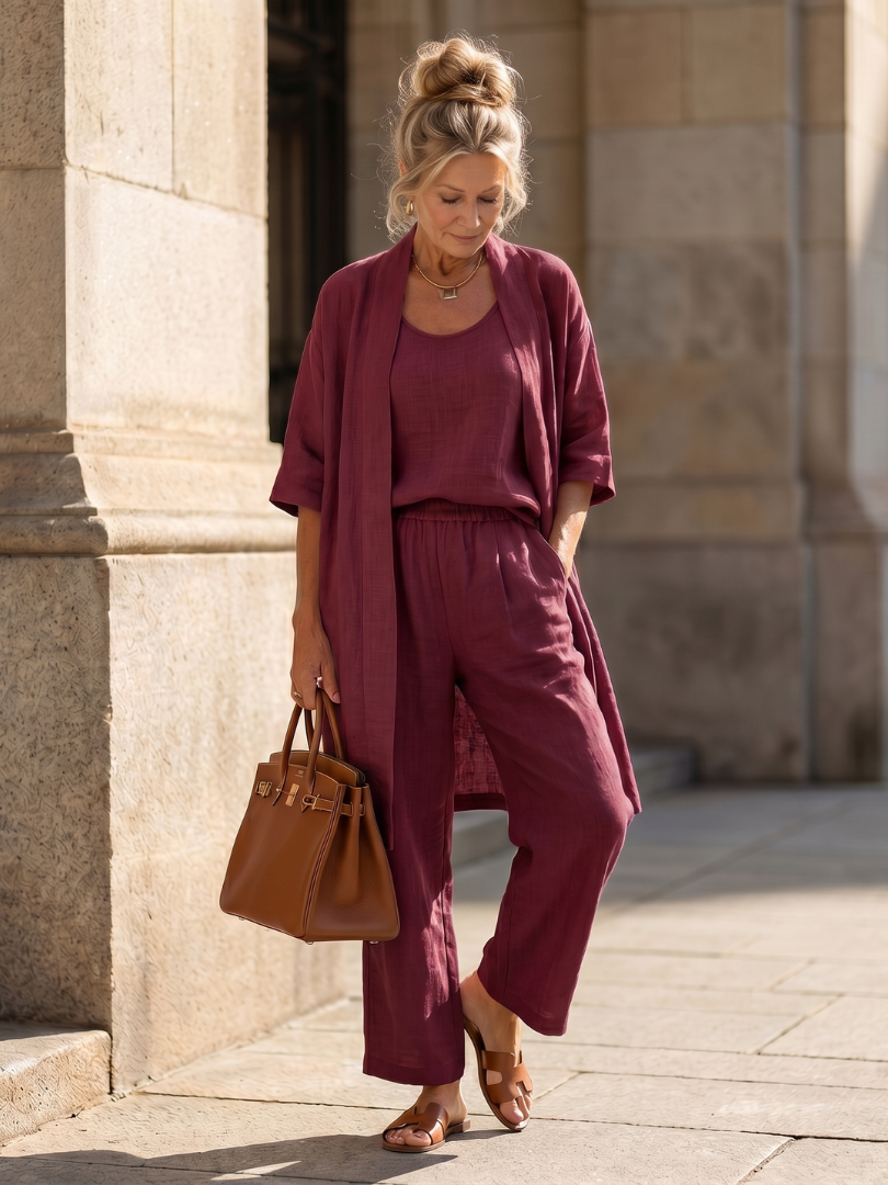 Rosalind | Three Piece Relaxed Top & Pant Set