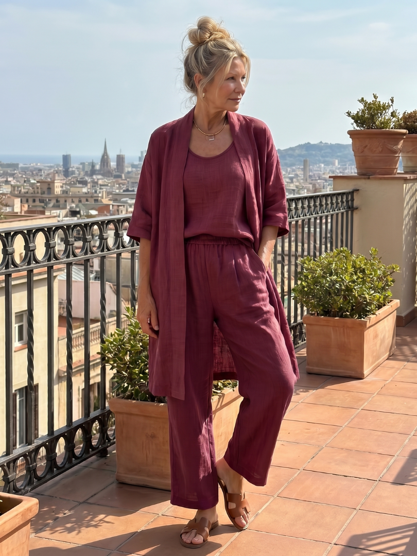 Rosalind | Three Piece Relaxed Top & Pant Set