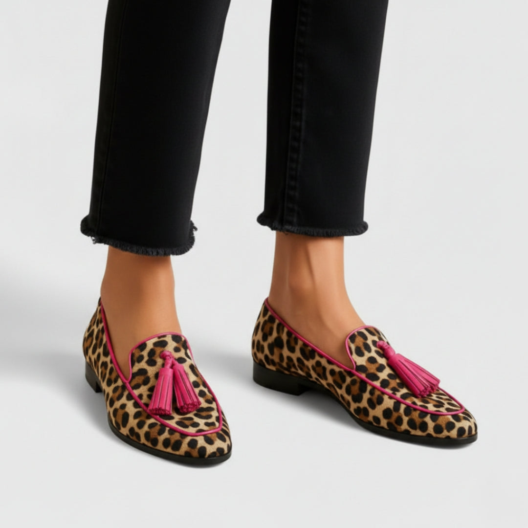 Supportive Leopard Print Loafers
