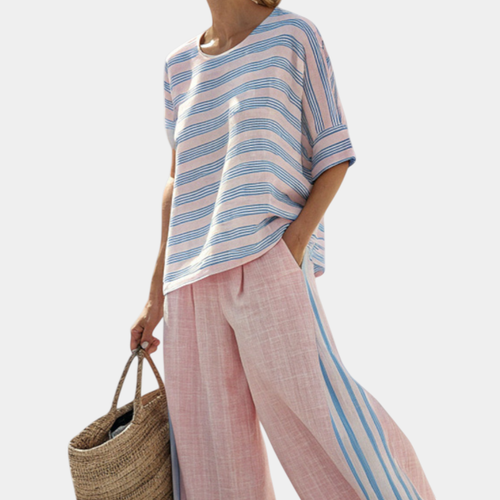 Bloem | Elegant Blue Top and Soft Pants