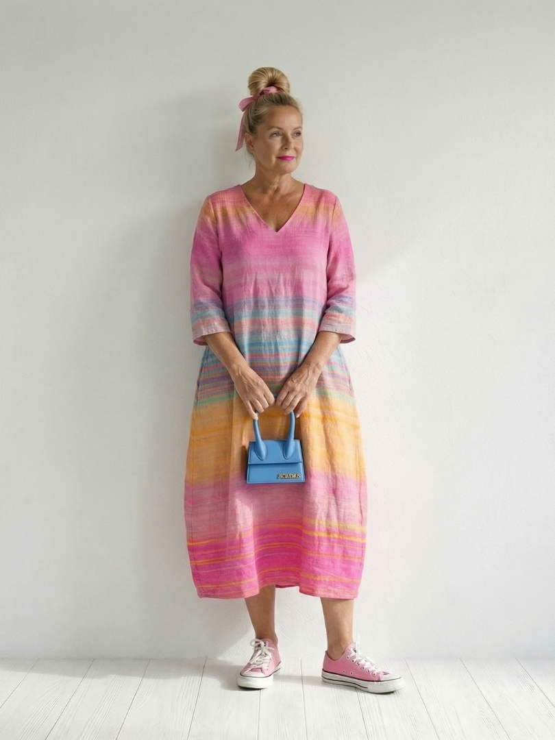 Willow | Ease Gradient Stripe Midi Dress