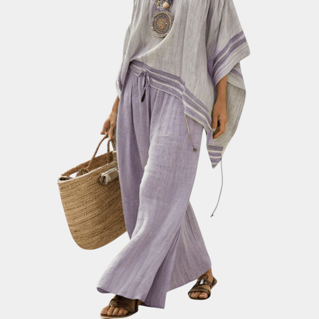 Serenella | Striped Top and Wide-Leg Pants