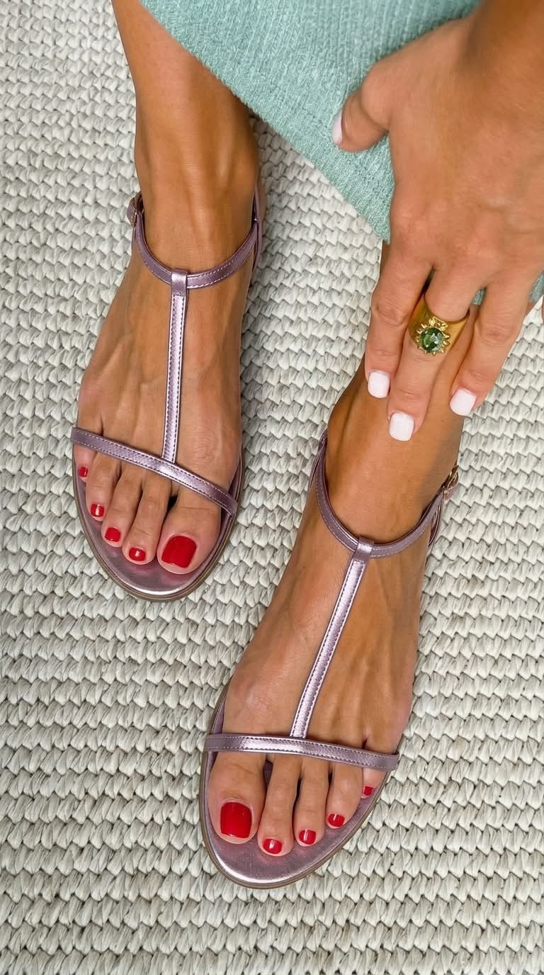 Spring Golden Sandals