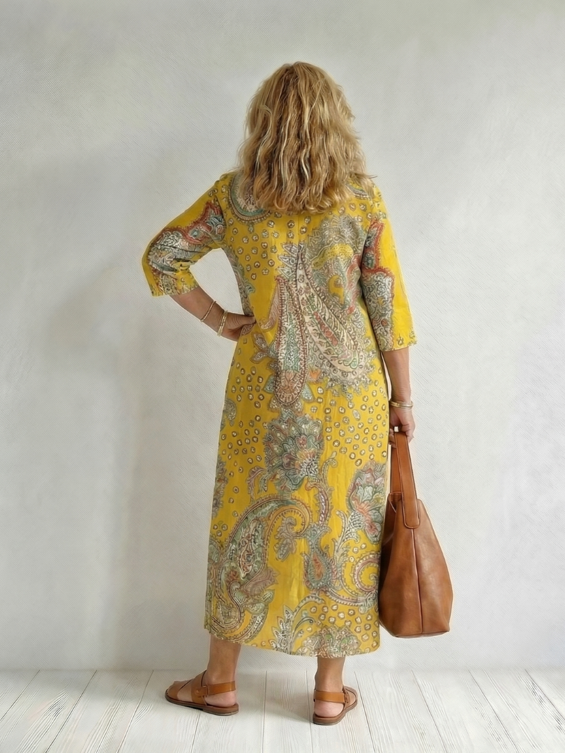 Elsie | Soft Paisley Midi Dress