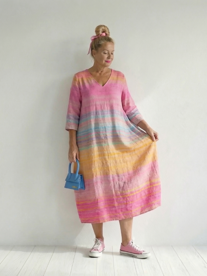 Willow | Ease Gradient Stripe Midi Dress