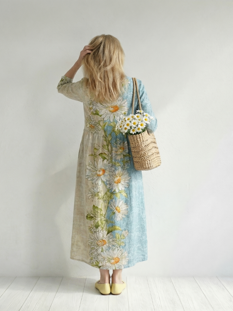 Poppy | Light Daisy Midi Dress