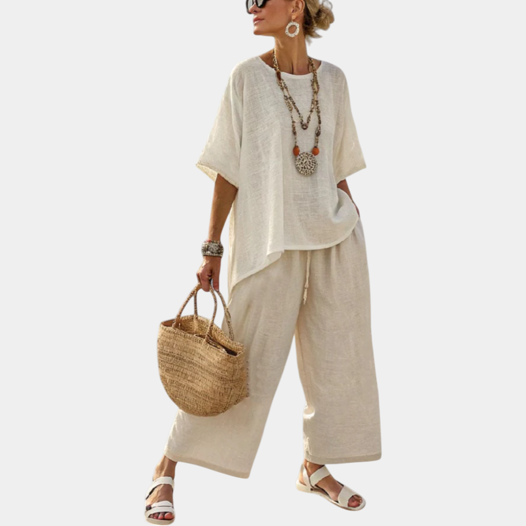Benedetta | Essential Comfortable Top and Wide-Leg Pants