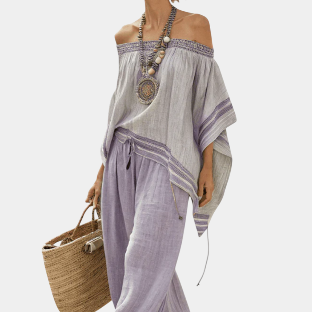 Serenella | Striped Top and Wide-Leg Pants