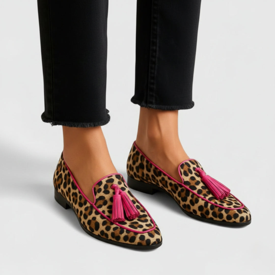 Supportive Leopard Print Loafers