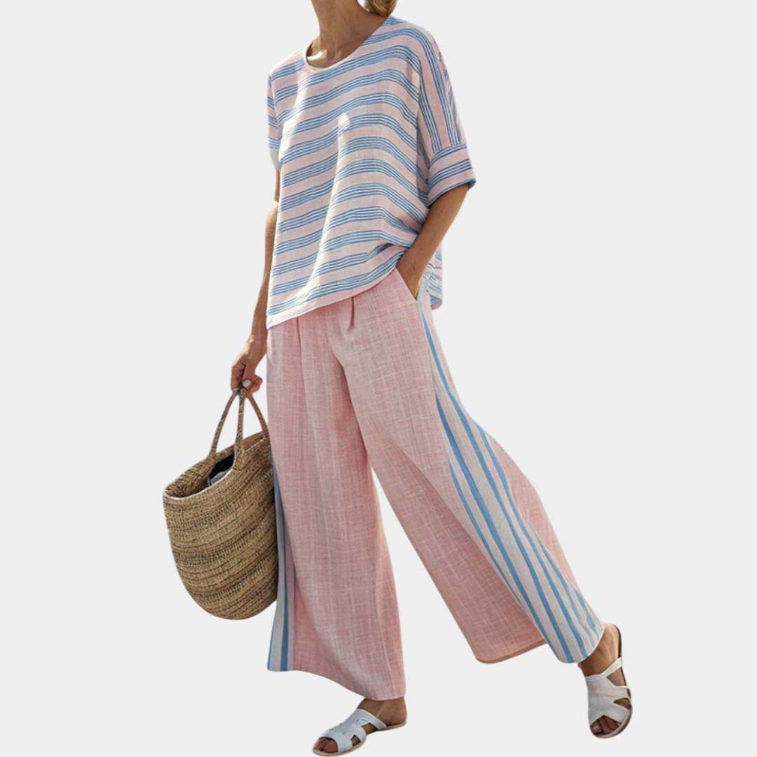 Bloem | Elegant Blue Top and Soft Pants