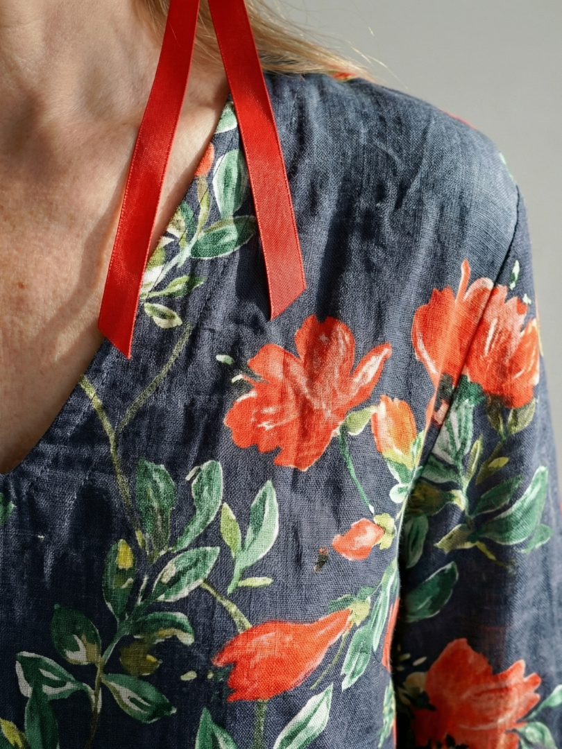 Harper | Calm Drape Floral Midi Dress