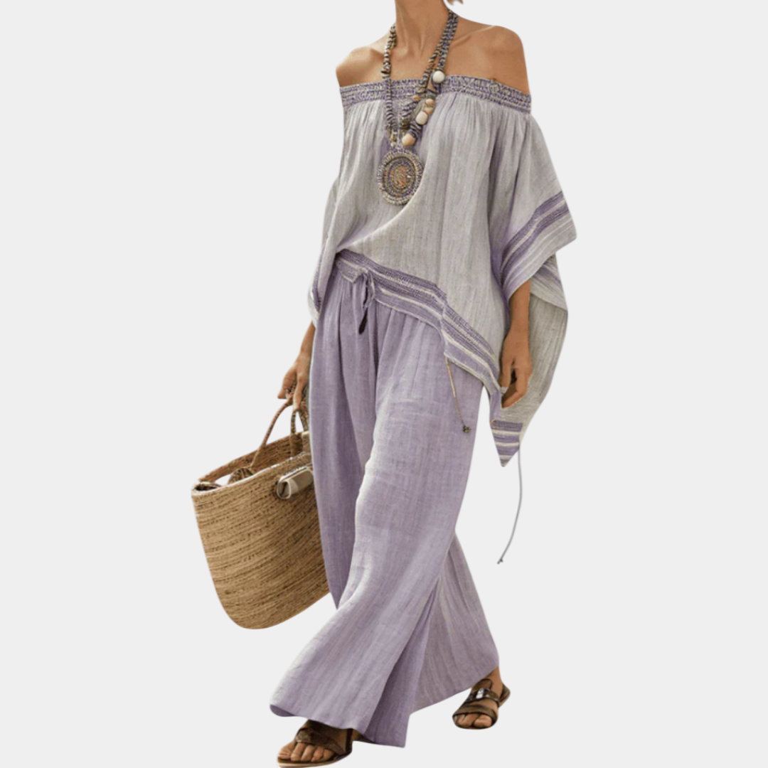 Serenella | Striped Top and Wide-Leg Pants