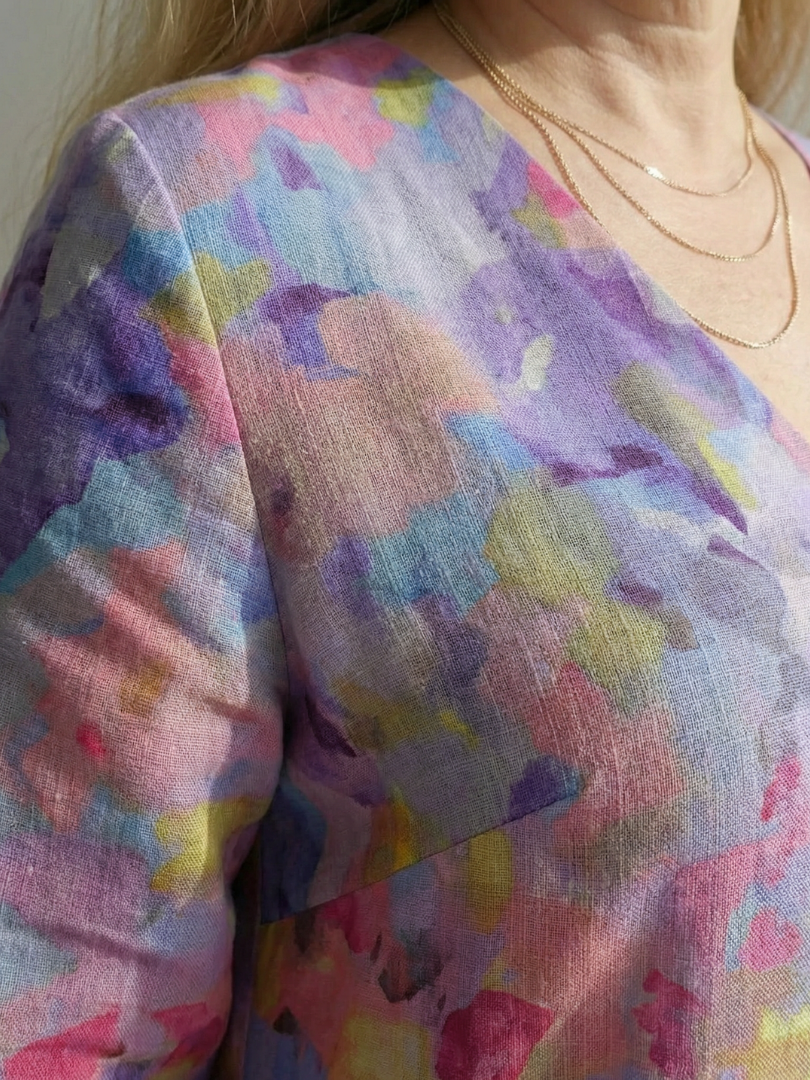 Audrey | Abstract Floral Midi Dress
