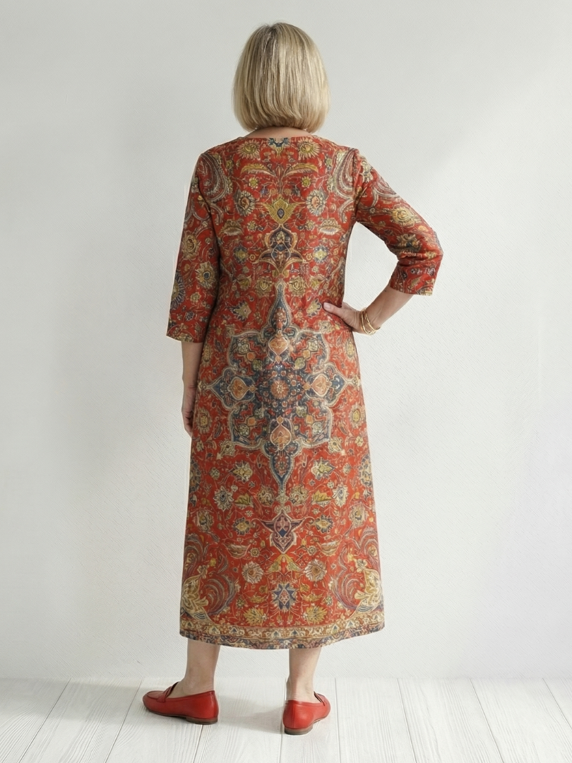 Maggie | Ease Patchwork Midi Dress