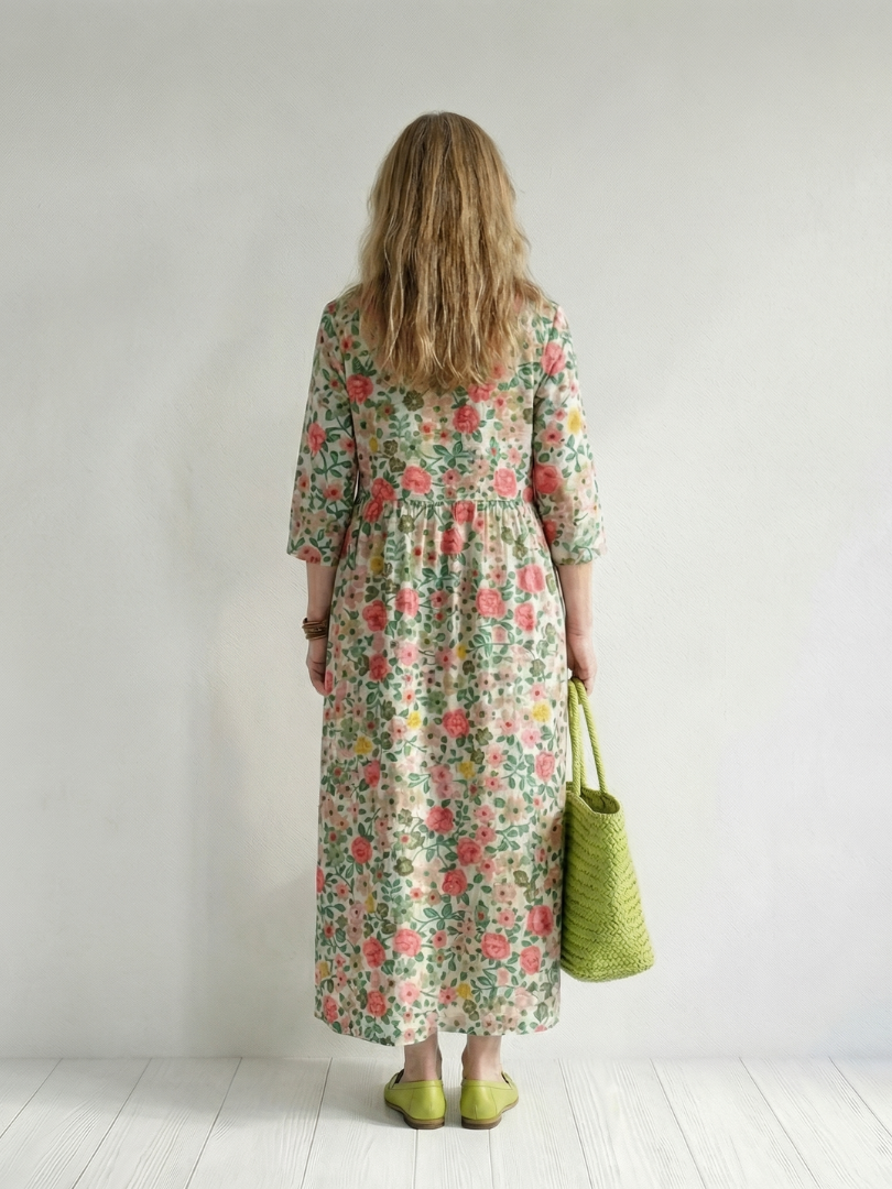 Isla | Scatter Flower Midi Dress