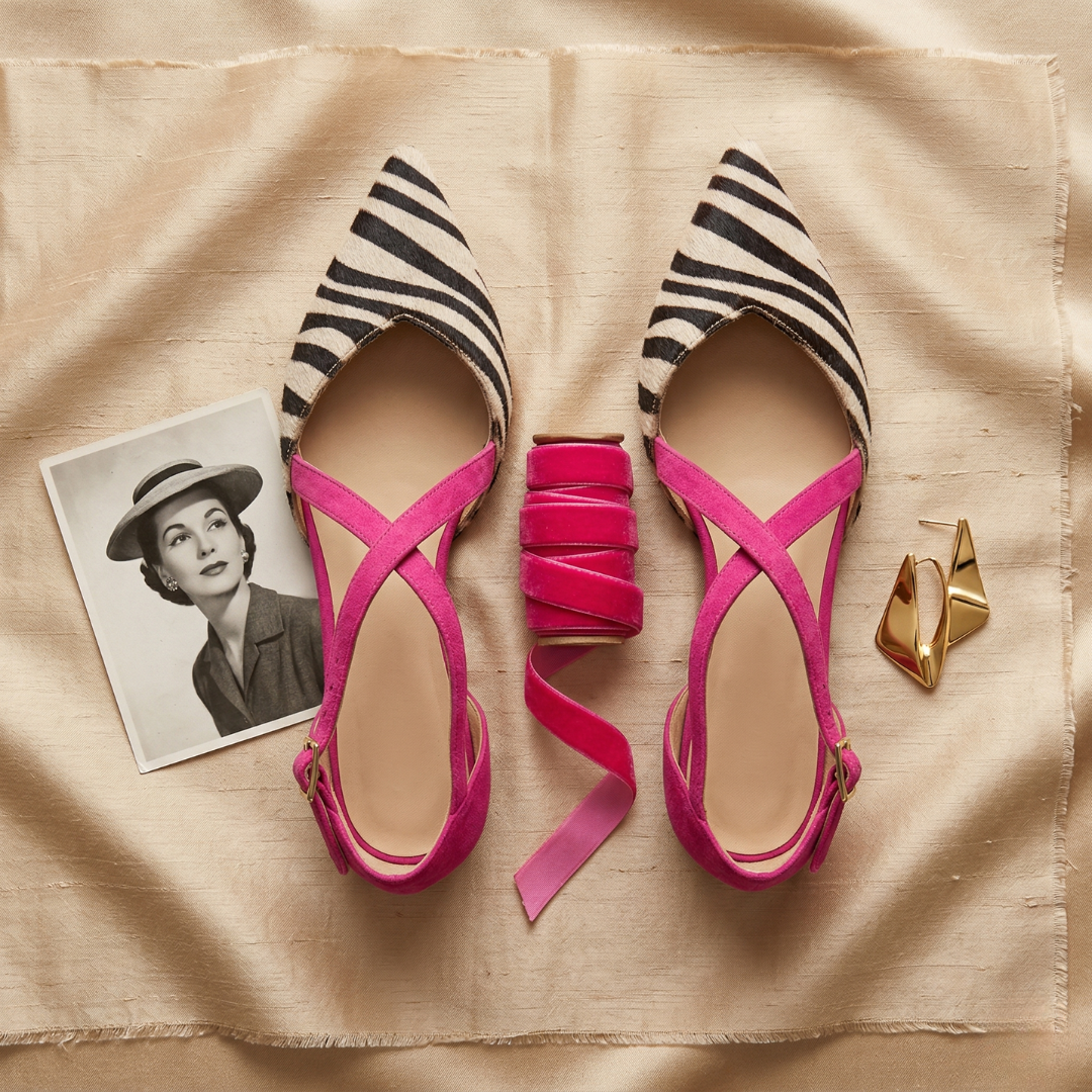 Elegant Ballet Flats with Ankle Straps