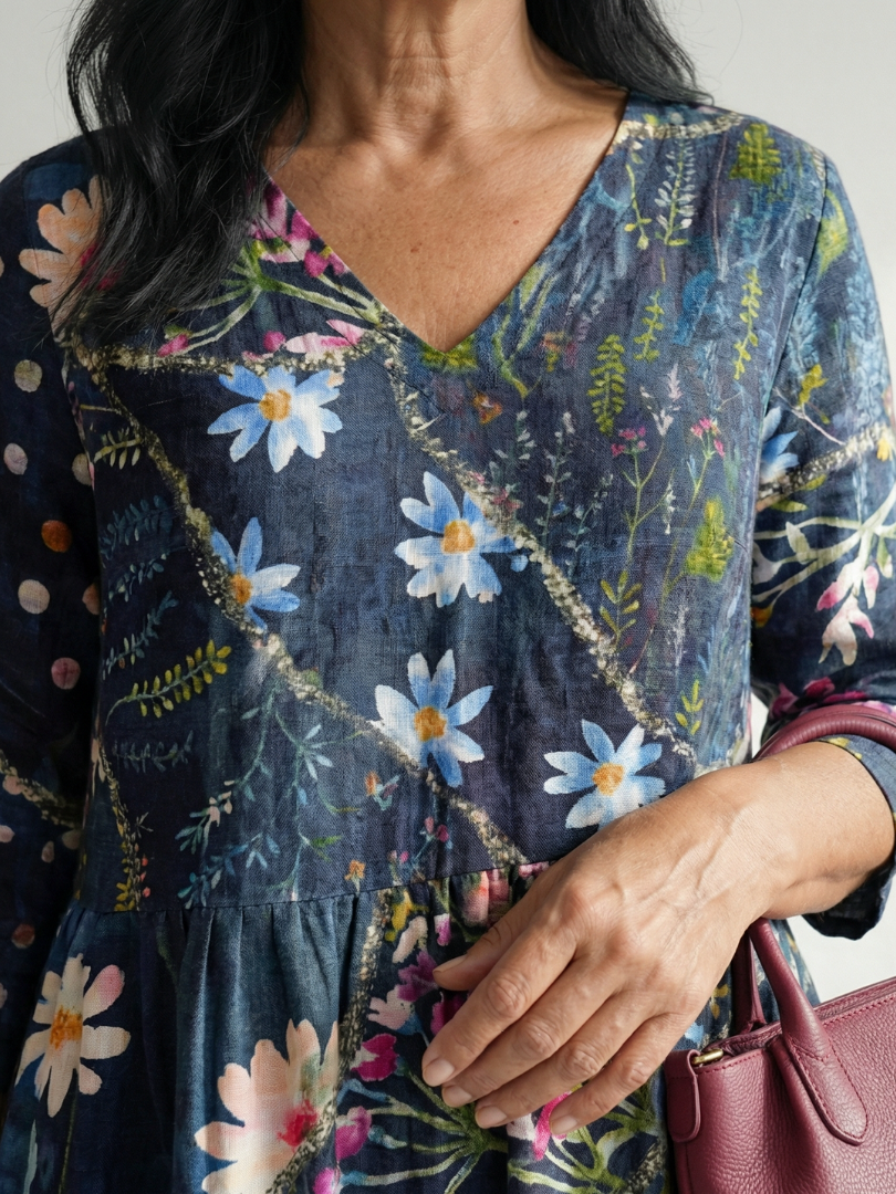 Ruby | Easy Gather Floral Midi Dress