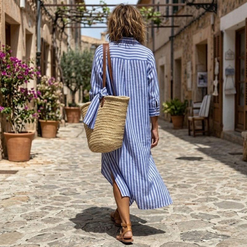 Striped Shirt Summer Dress