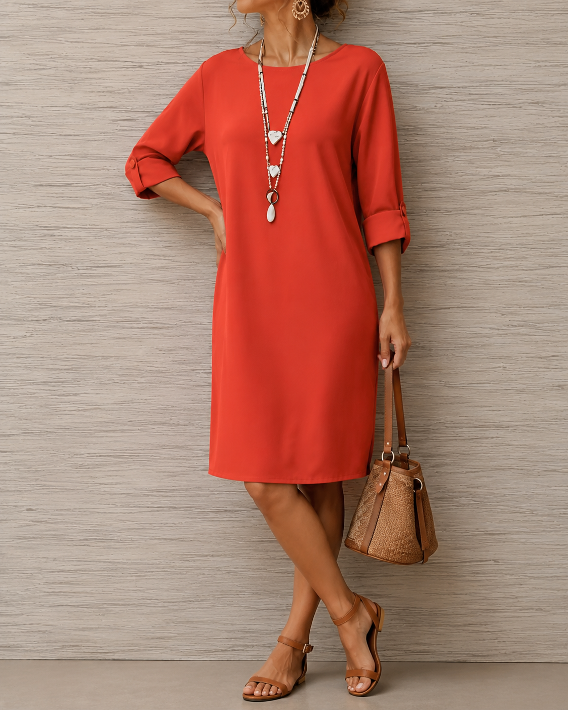 Olivia | Tummy-Concealing Midi Dress