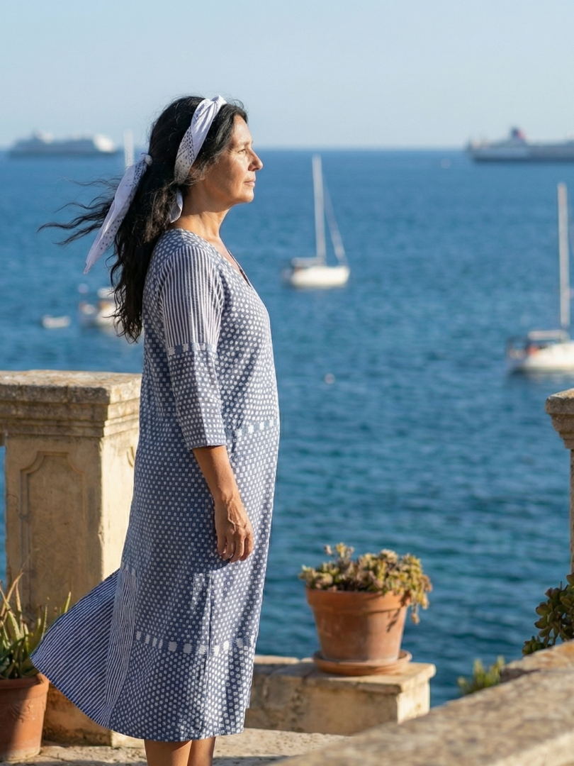 Pearl | Fit Patchwork Midi Dress