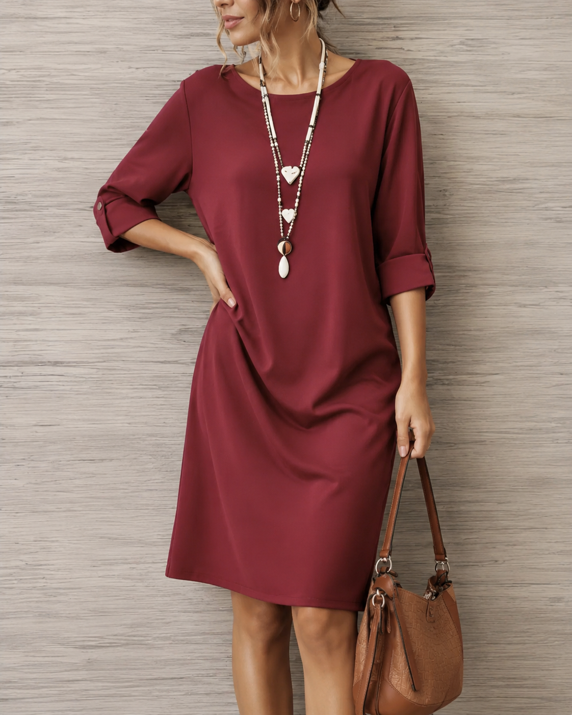 Olivia | Tummy-Concealing Midi Dress