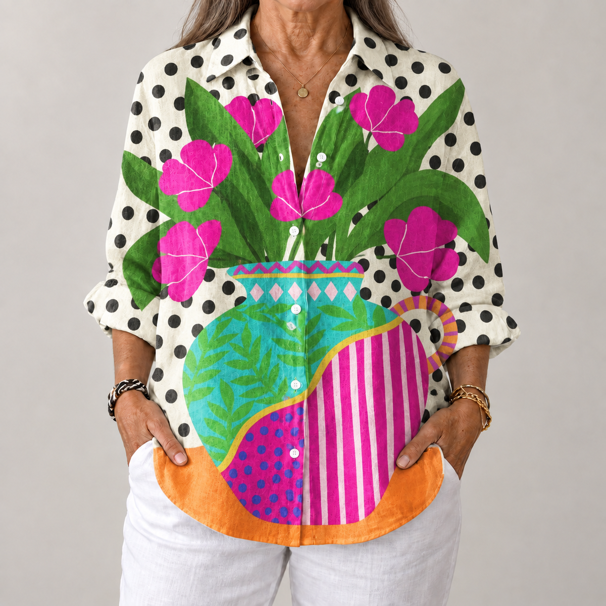 Diana – Floral Graphic Blouse