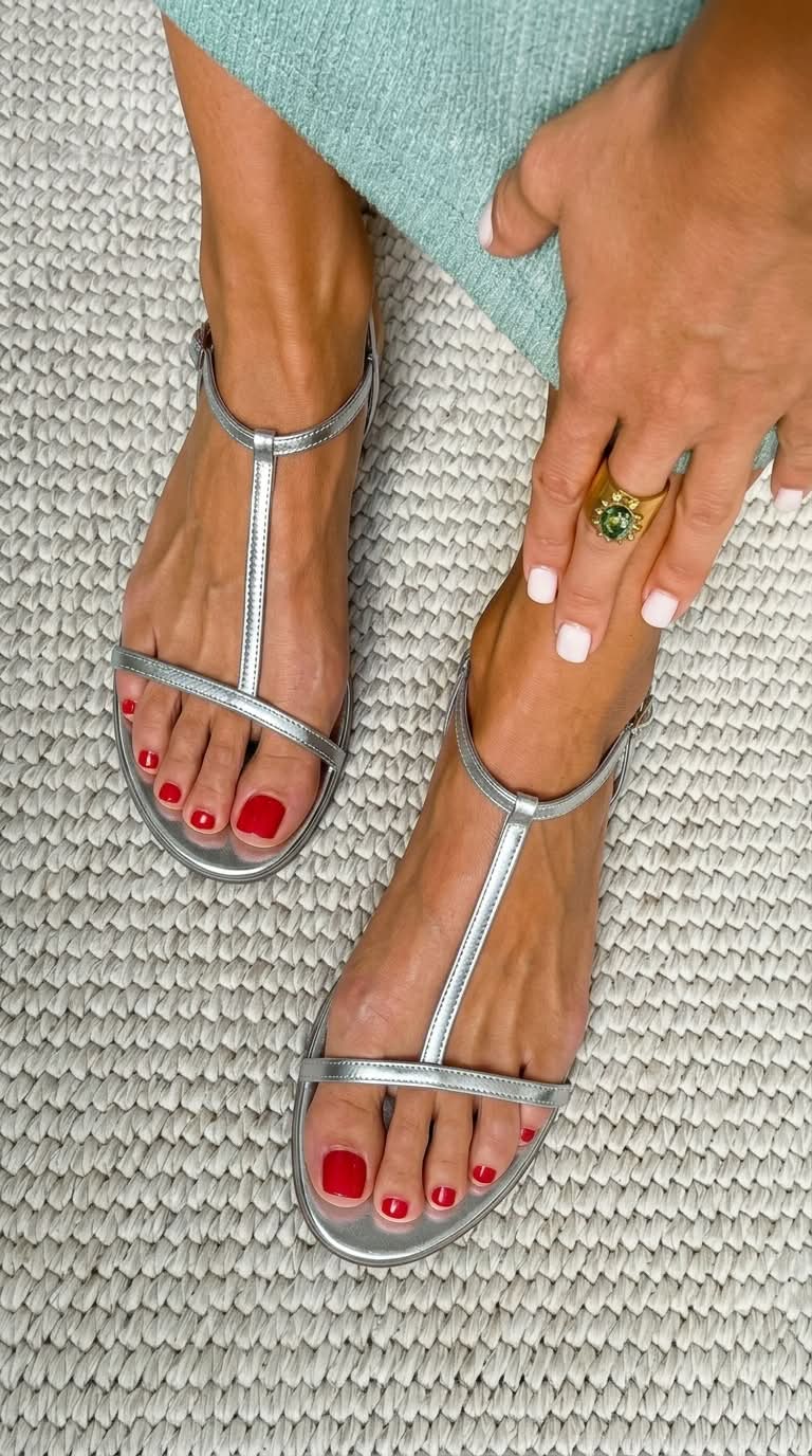 Spring Golden Sandals