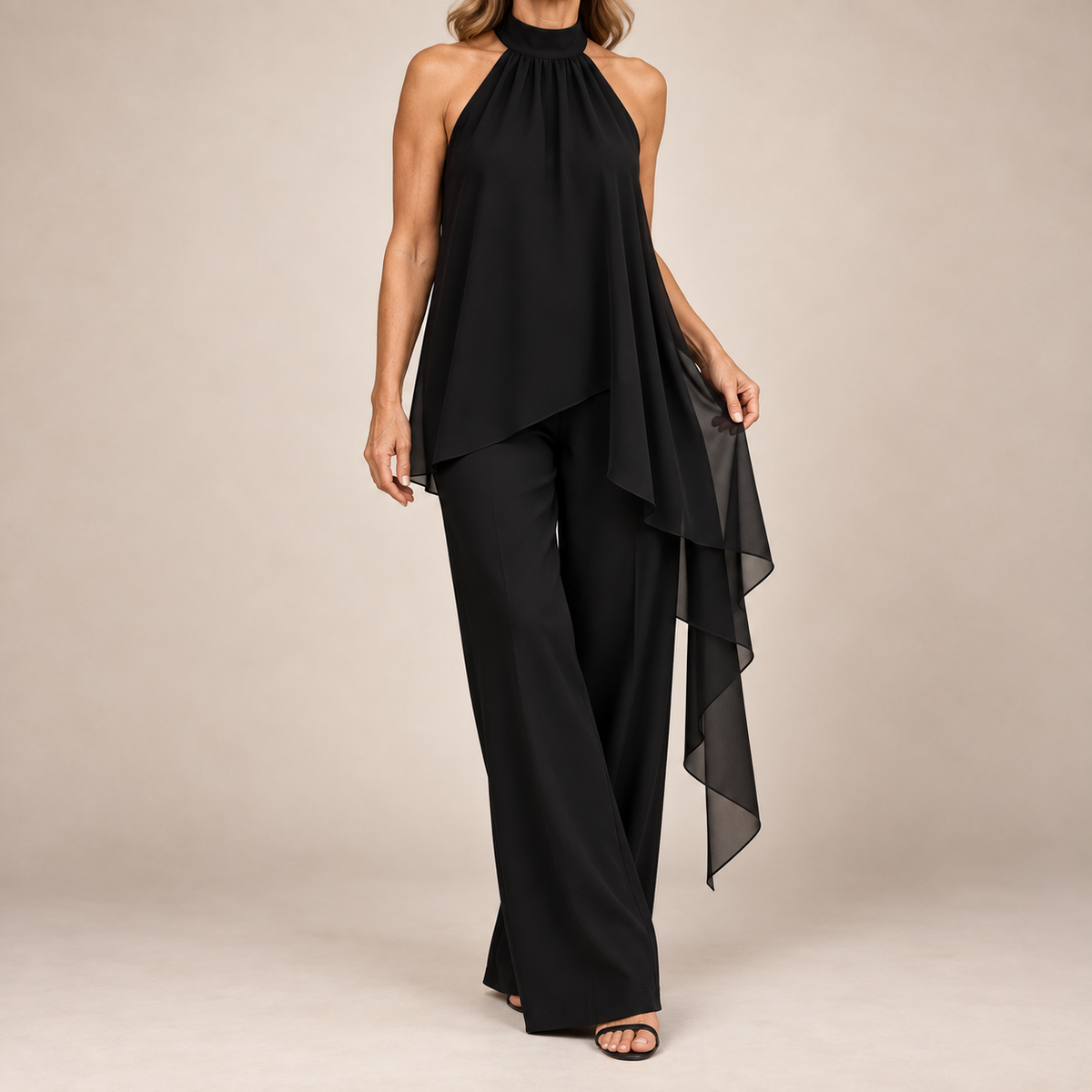 Harriet |  Sleeveless Elegant Top with Pants
