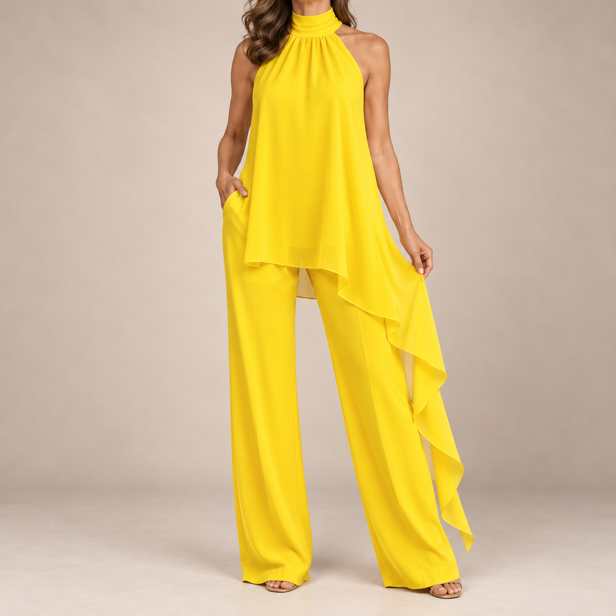 Harriet |  Sleeveless Elegant Top with Pants