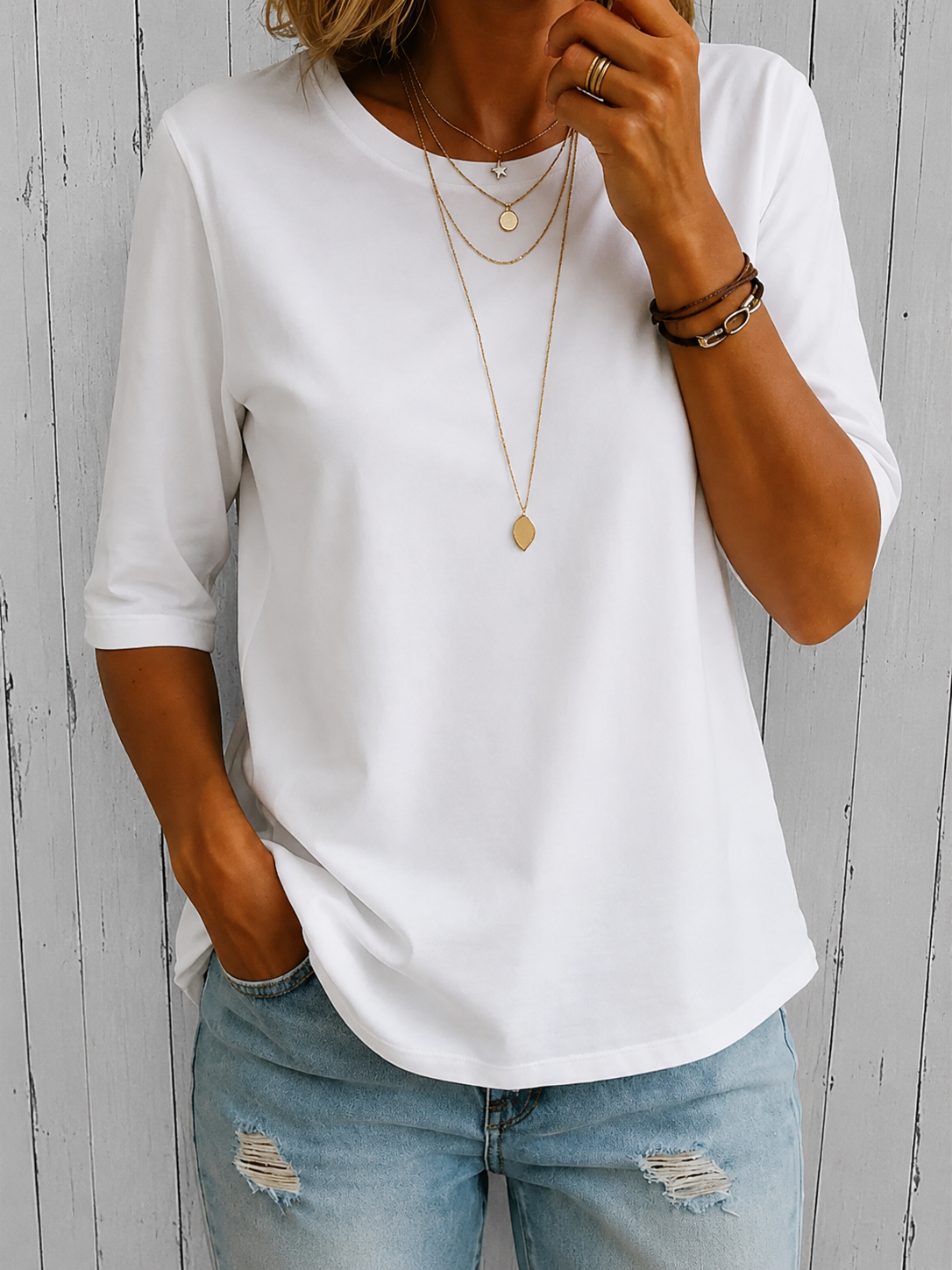 Everyday Comfort Top with Mid Sleeves
