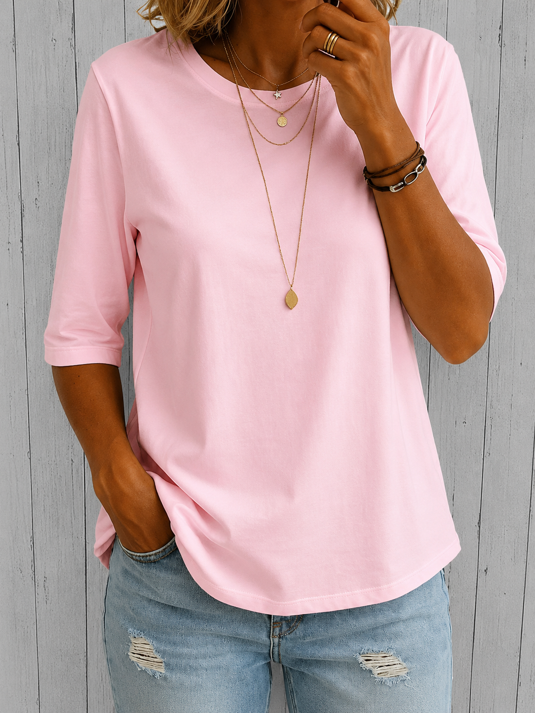 Everyday Comfort Top with Mid Sleeves