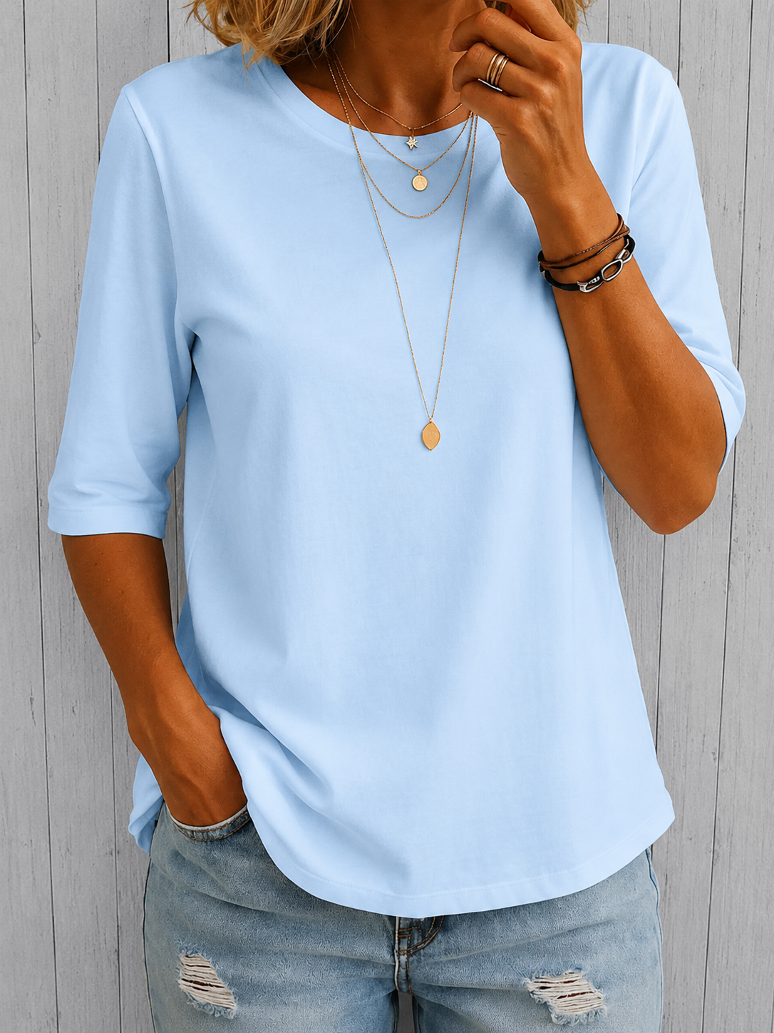 Everyday Comfort Top with Mid Sleeves