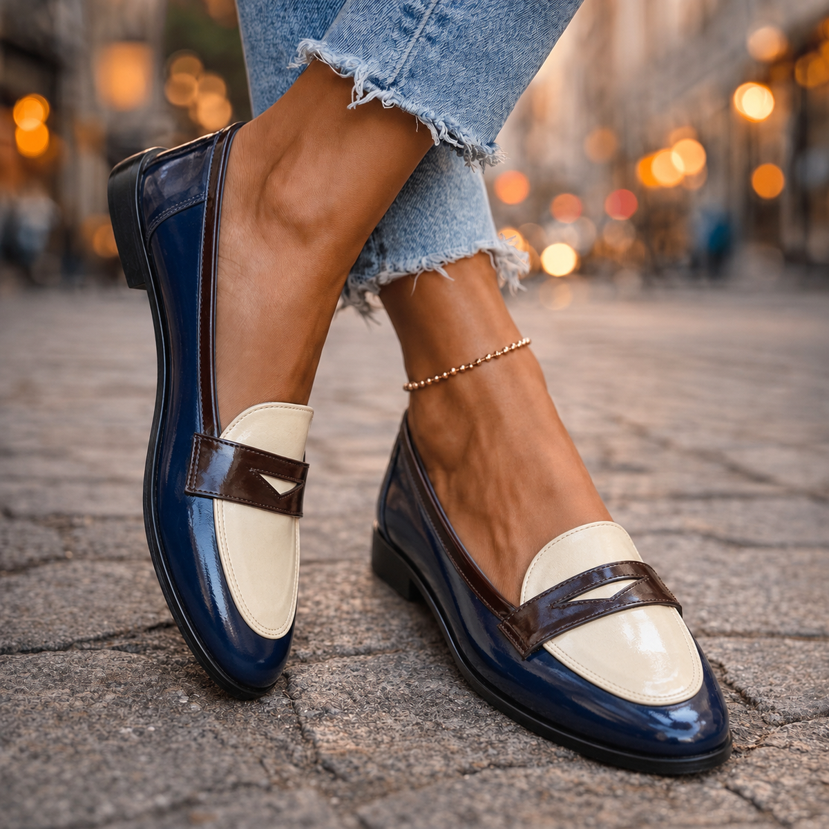 Handmade Contrast Loafers