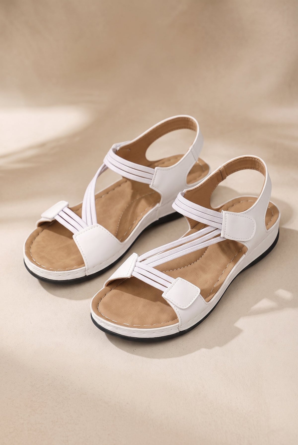 Lucie | Flat Sandals with Adjustable Straps & Cushioned Sole