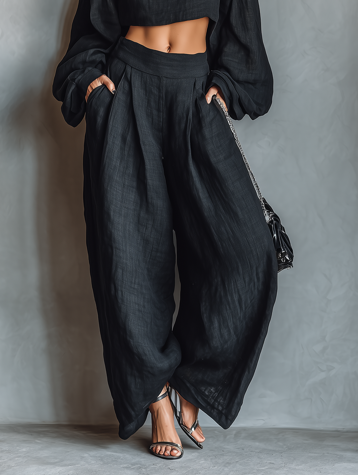 Tess | Off-Shoulder Long-Sleeve Wide-Leg Set