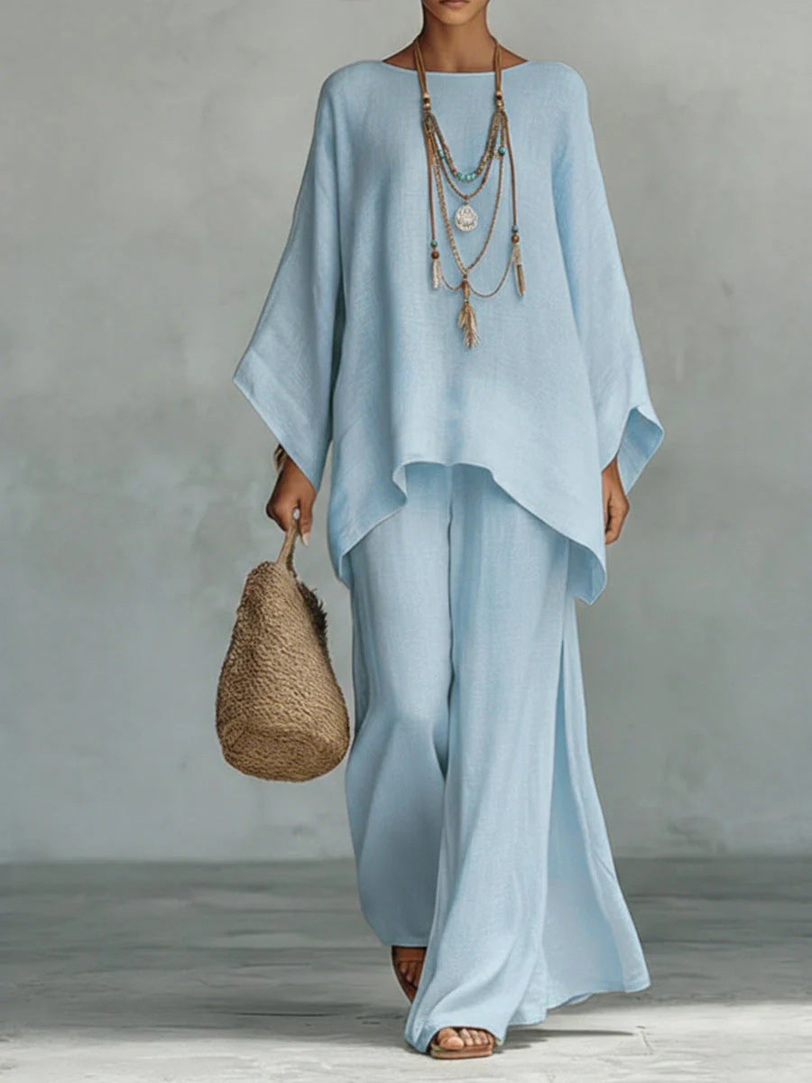 Beatrice | Minimalist Top & Flowing Trouser Set