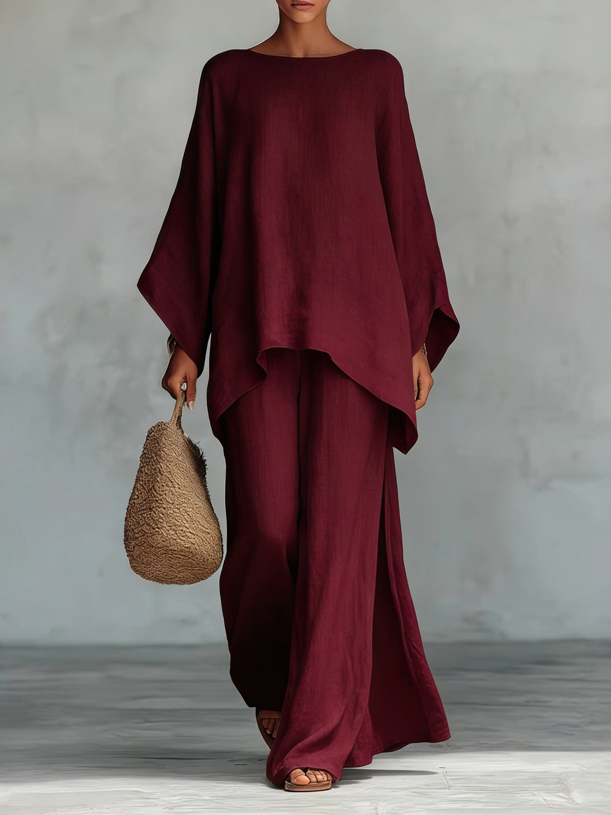 Beatrice | Minimalist Top & Flowing Trouser Set