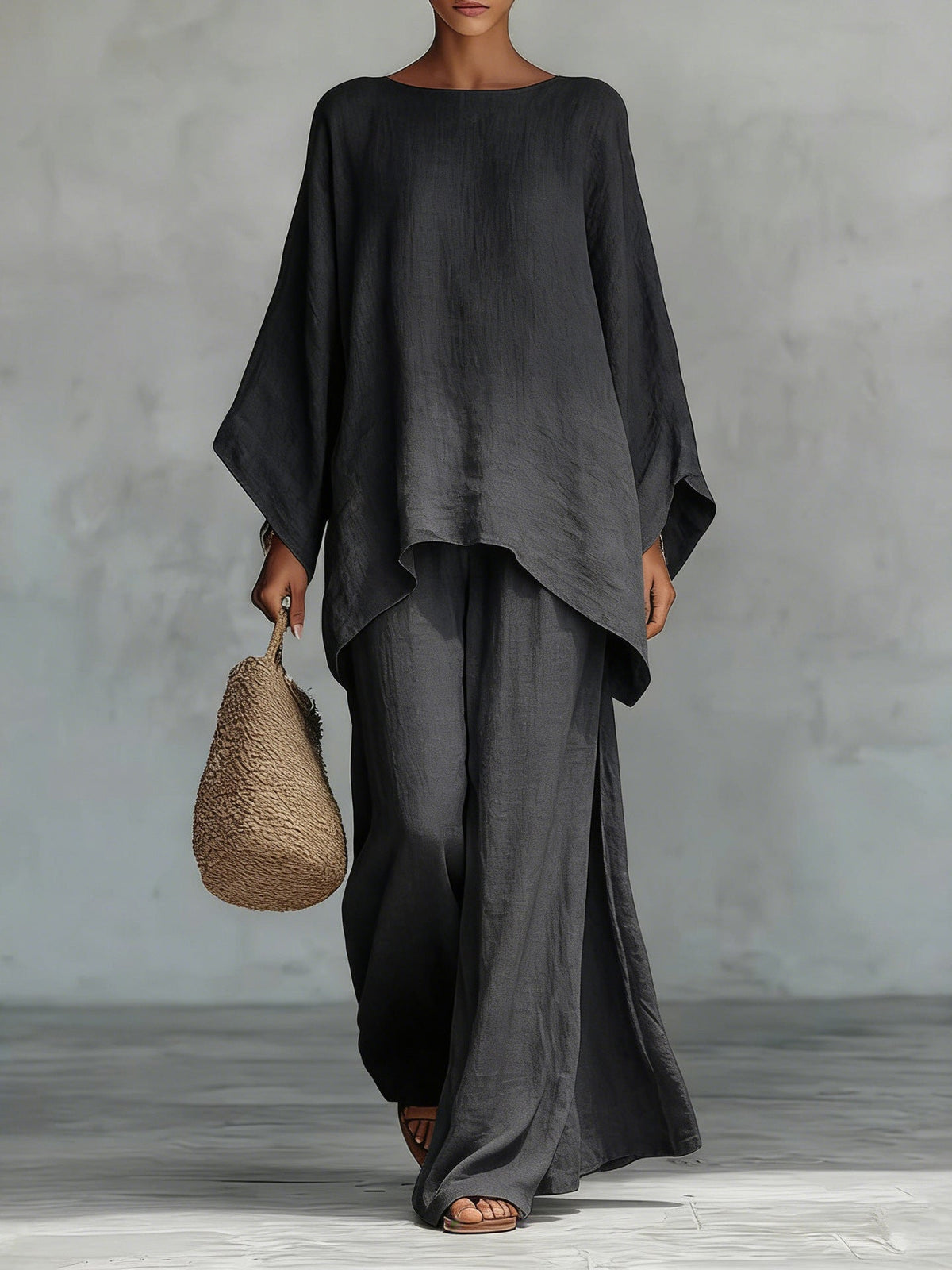 Beatrice | Minimalist Top & Flowing Trouser Set