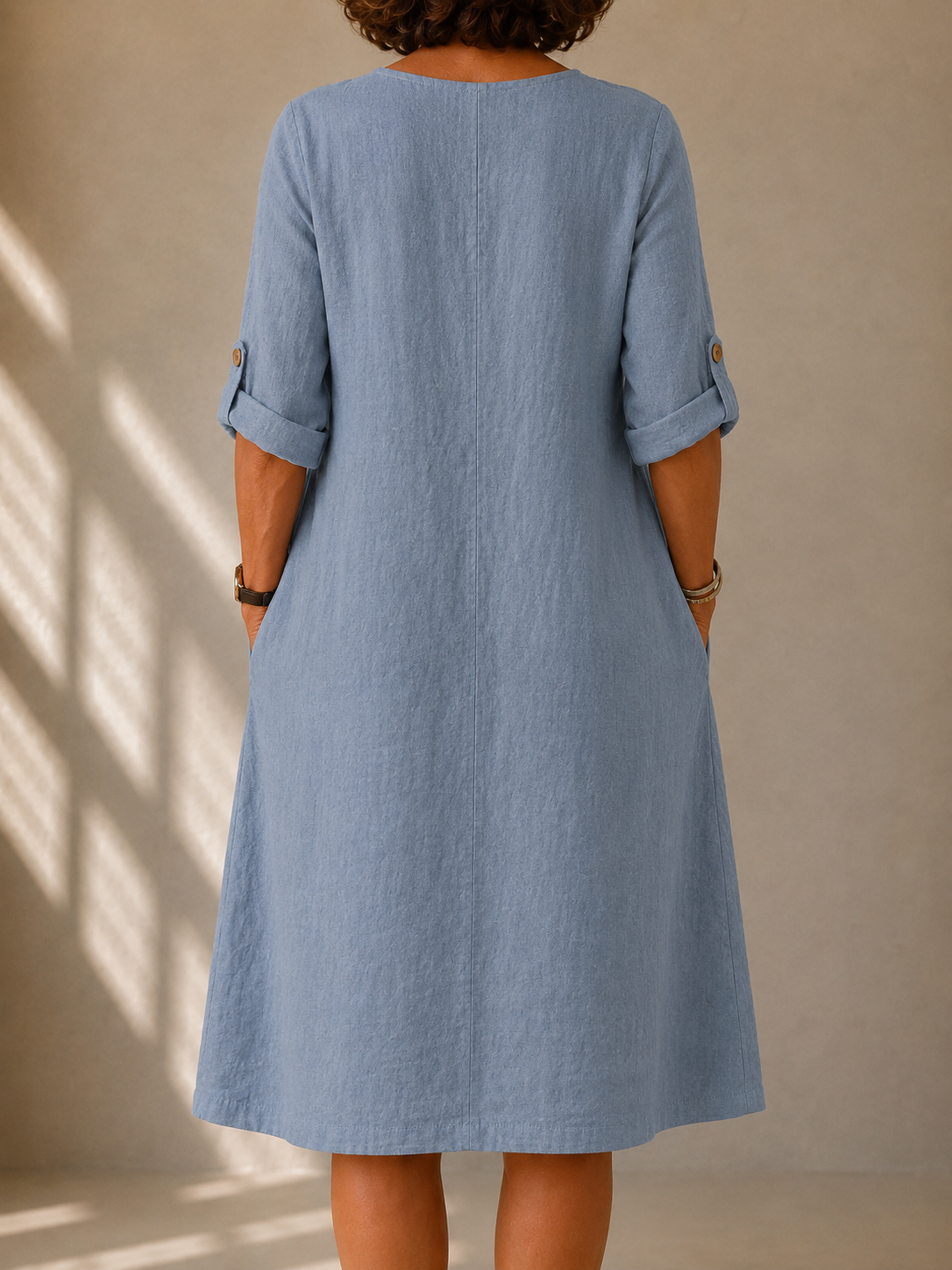 Daisy Soft Dress with Grandad Collar