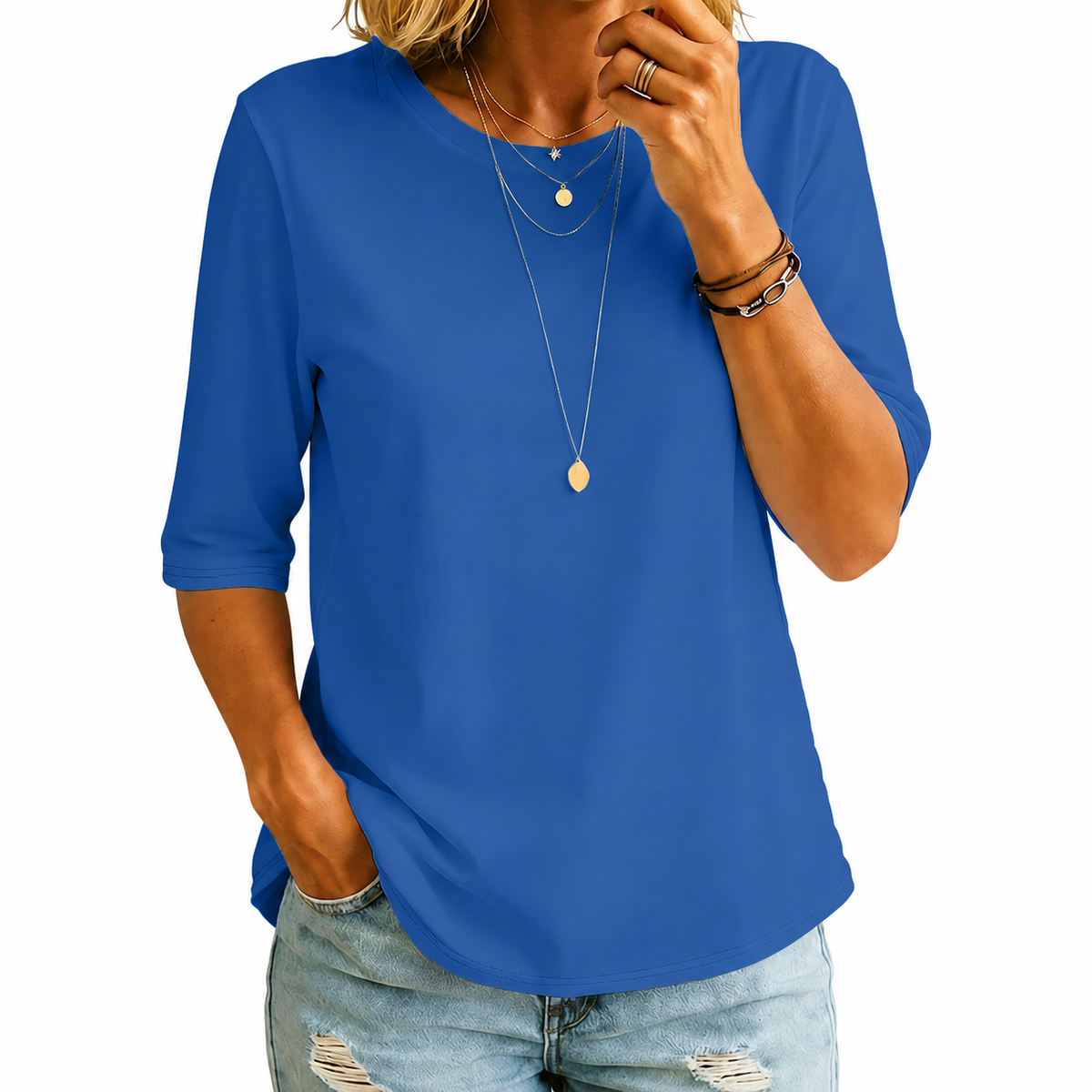 Everyday Comfort Top with Mid Sleeves