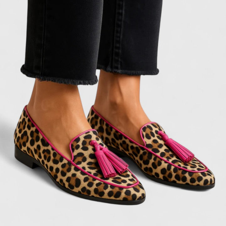 Supportive Leopard Print Loafers