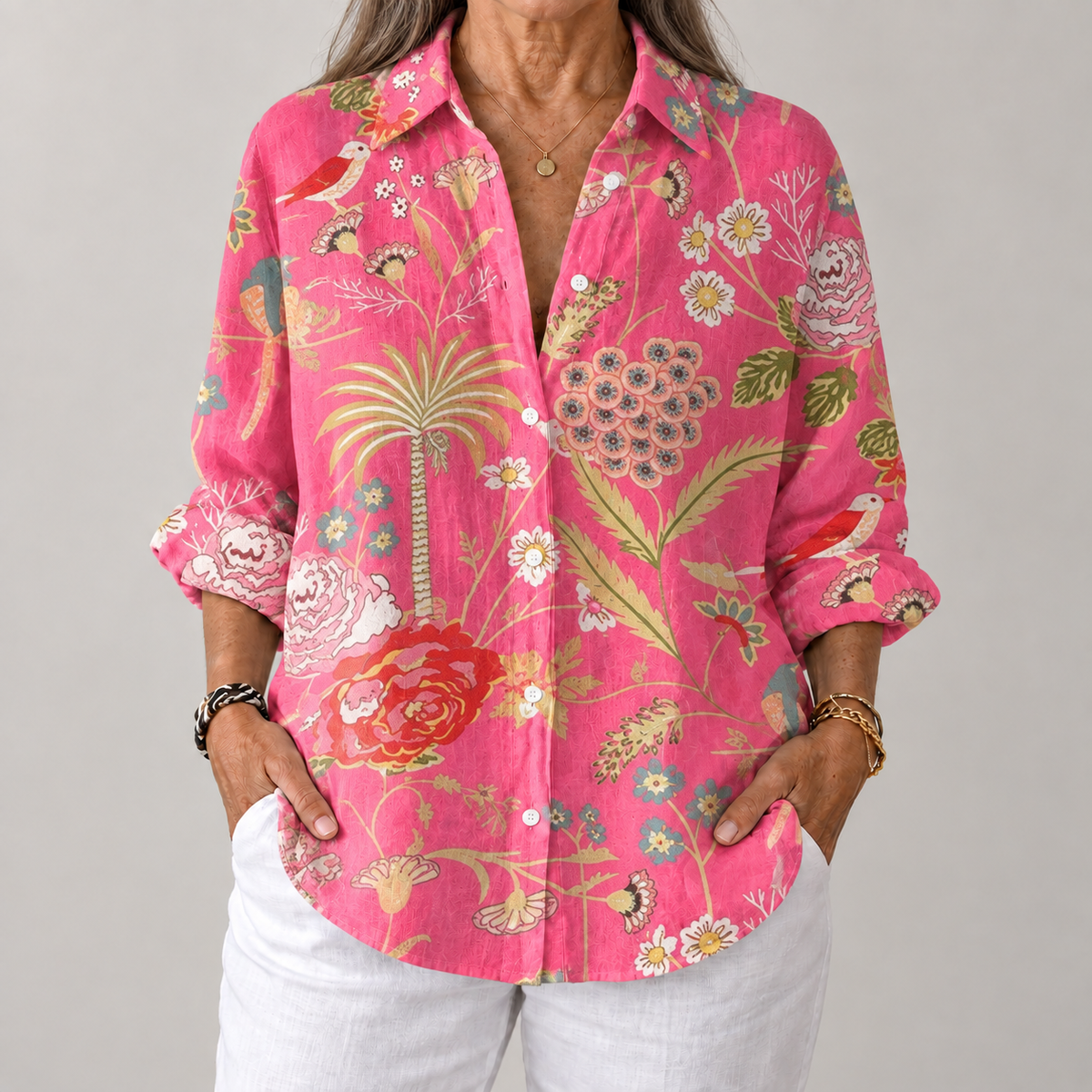 Elizabeth - Tropical Floral Blouse