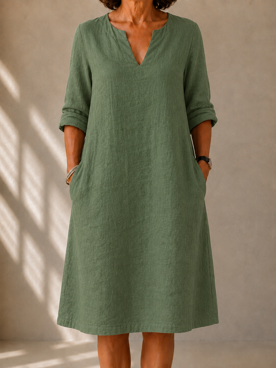 Ivy A-Line Dress with Side Pockets