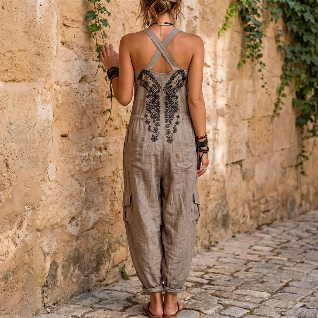 Maria Embroidered Boho Jumpsuit