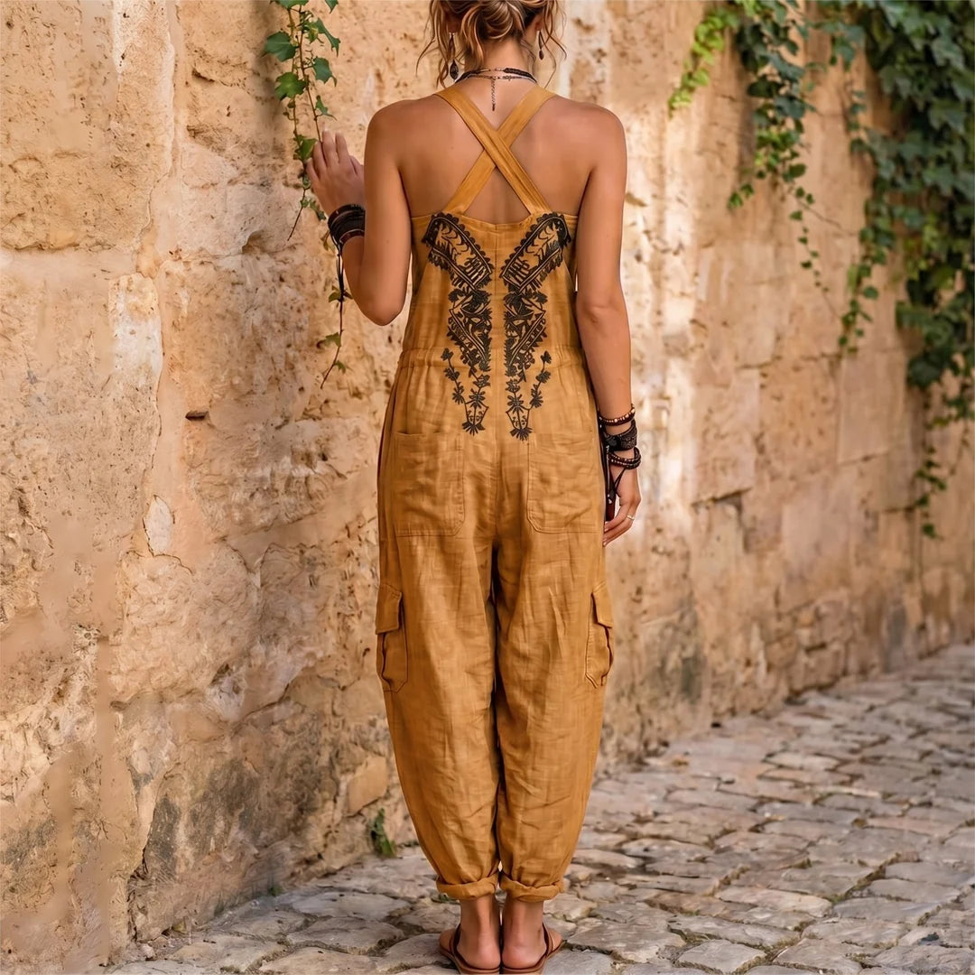 Maria Embroidered Boho Jumpsuit