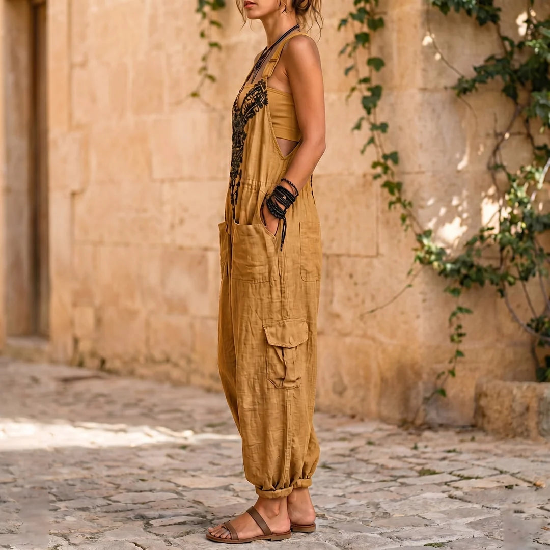 Maria Embroidered Boho Jumpsuit