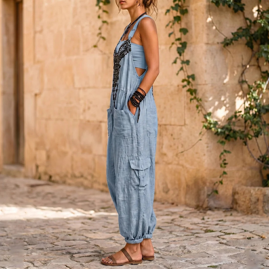 Maria Embroidered Boho Jumpsuit
