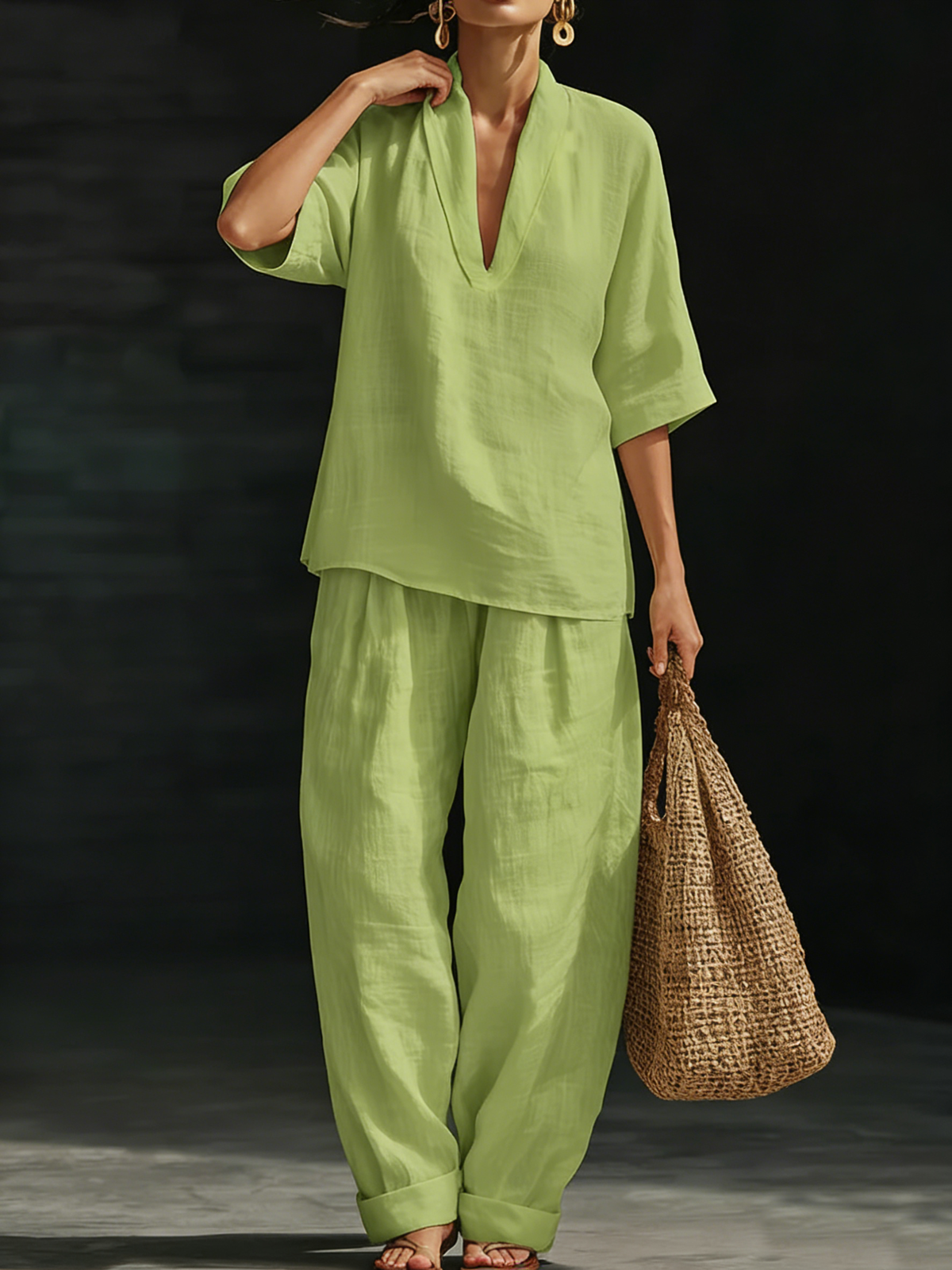 Livia linen set detail